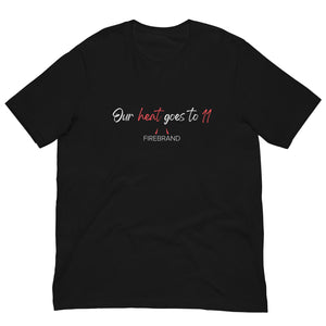 Our heat goes to 11 - Unisex T-Shirt (Black)